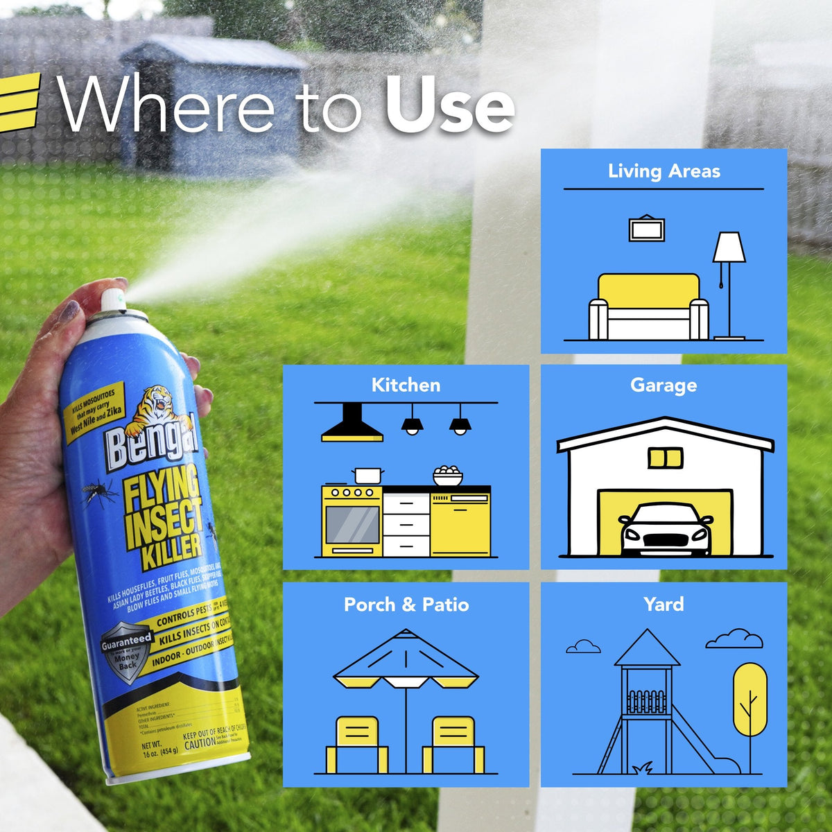 Bengal Flying Insect Killer where to use