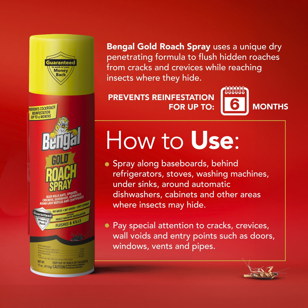 Bengal Gold Roach Spray how to use