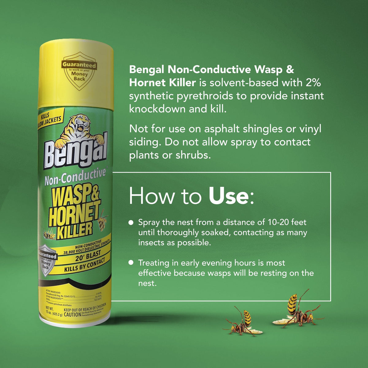 Bengal Non-Conductive Wasp & Hornet Killer how to use