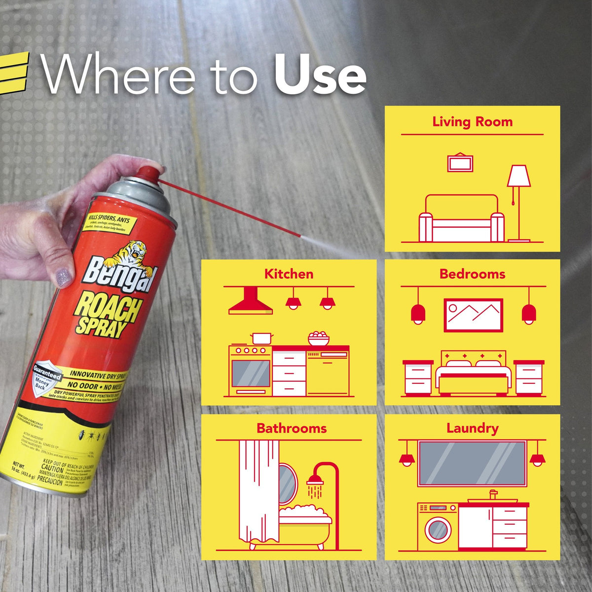 Bengal Roach Spray where to use