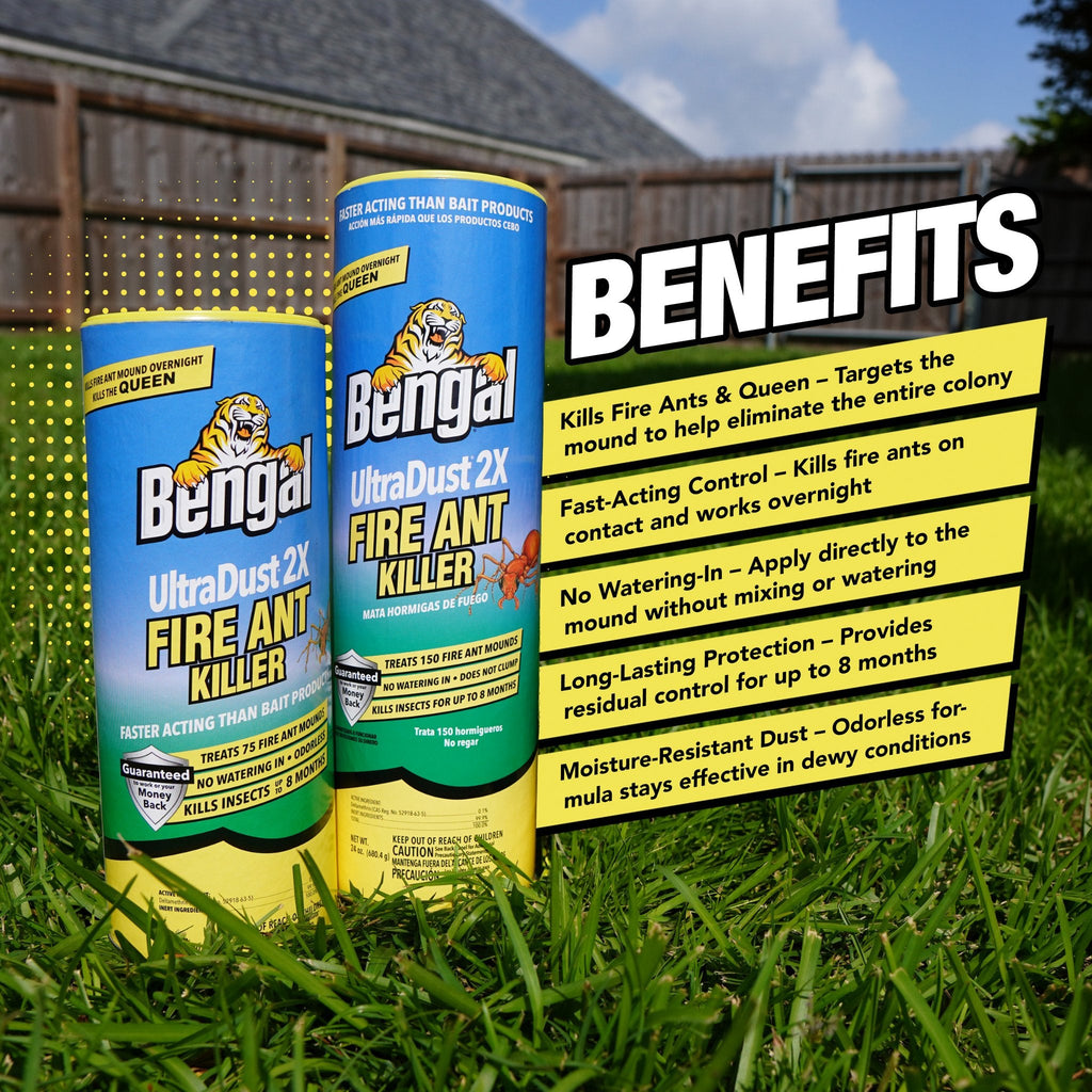 Bengal UltraDust 2X Fire Ant Killer benefits