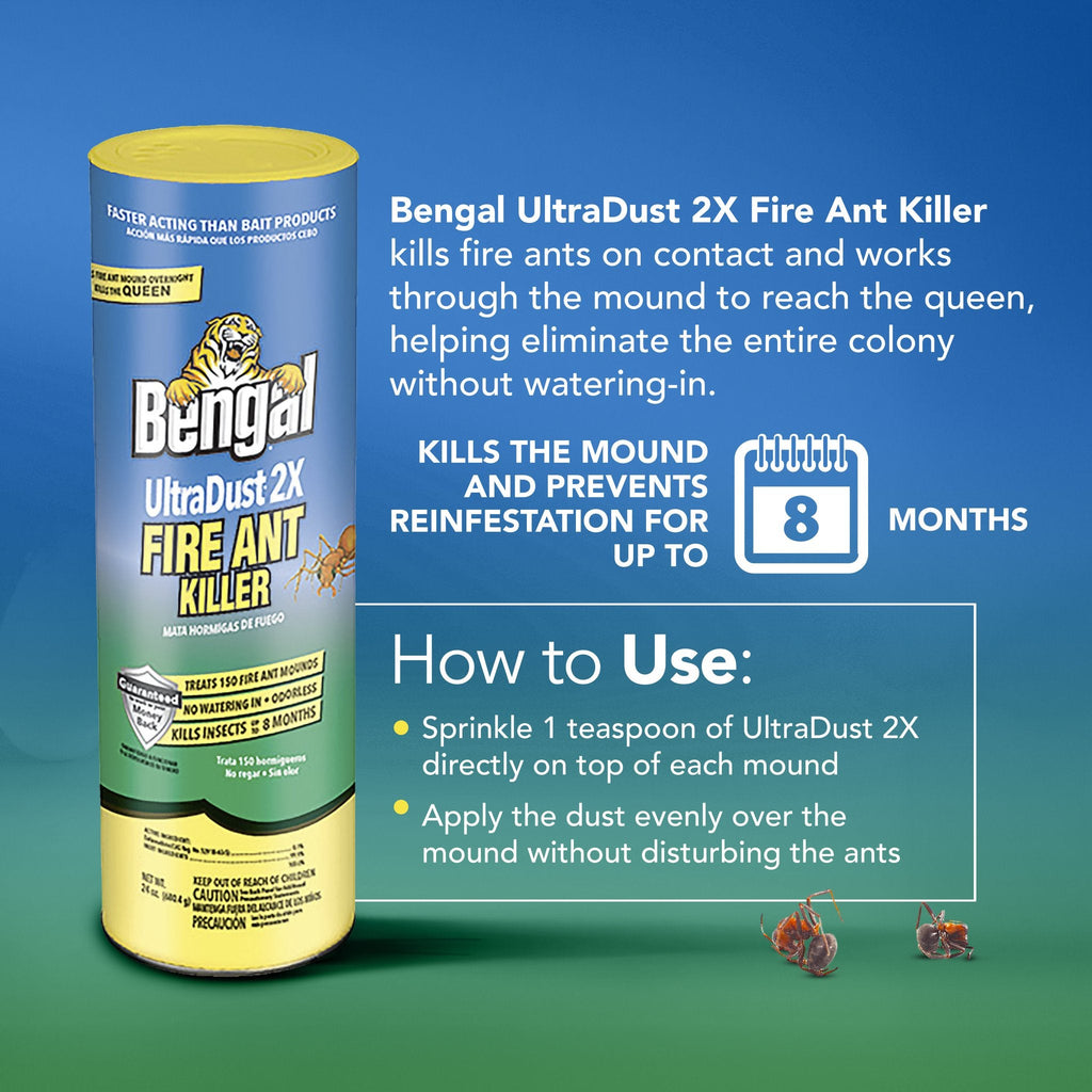 Bengal UltraDust 2X Fire Ant Killer how to use